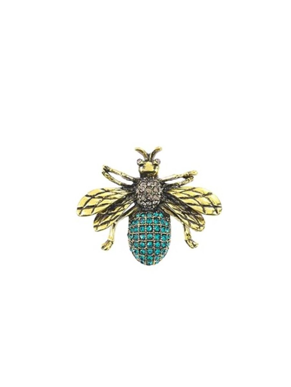 Alloy Rhinestone Bee Brooch for Women Men Sparkling Crystal Insect Lapel Pin